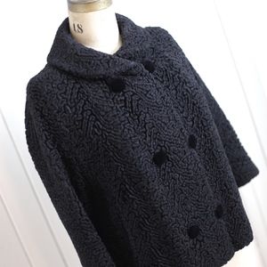 Curly Lamb fur coat from 1950 in great condition